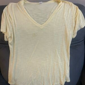 Yellow V-Neck Women's Top